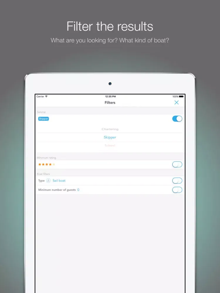 ภาพหน้าจอของ Navica iPad 