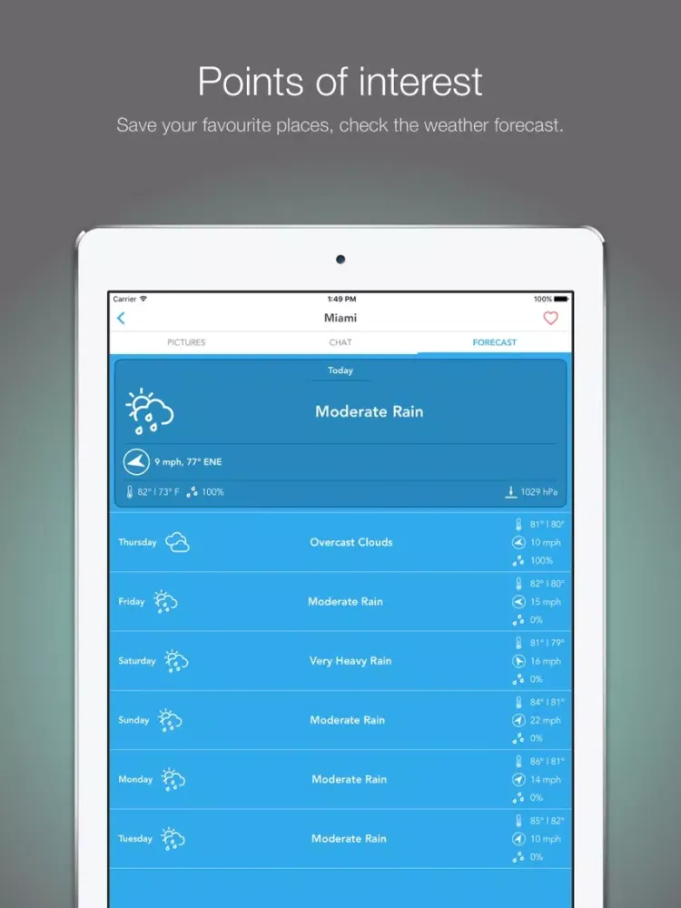 ภาพหน้าจอของ Navica iPad 