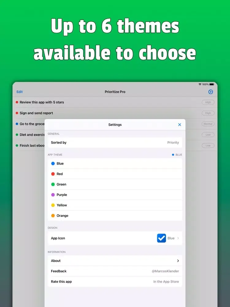 Capturas de tela do Prioritize Pro iPad 