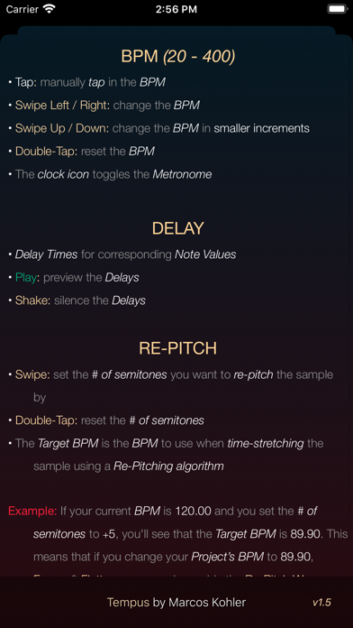 Tempus - Delay Calculator Ekran Görüntüleri