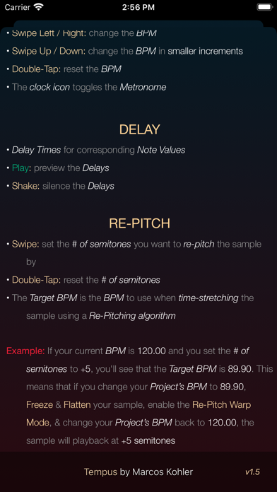 Tempus - Delay Calculator Ekran Görüntüleri