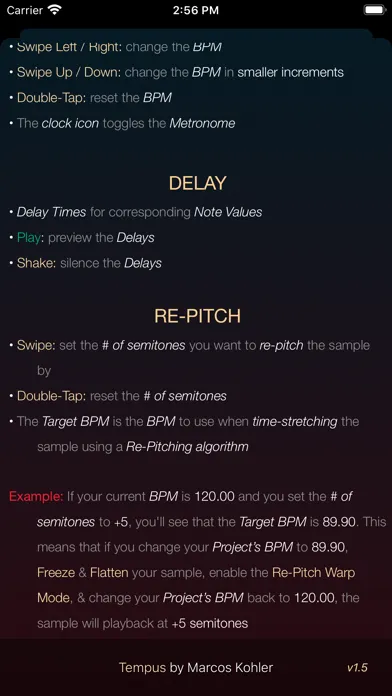 Tangkapan layar Tempus - Delay Calculator
