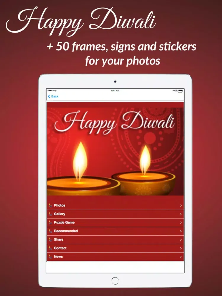 Deepavali Photo Frame Diwali iPad  Ekran Görüntüleri