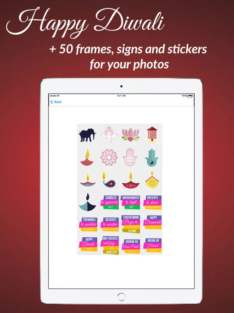 Deepavali Photo Frame Diwali iPad  Ekran Görüntüleri