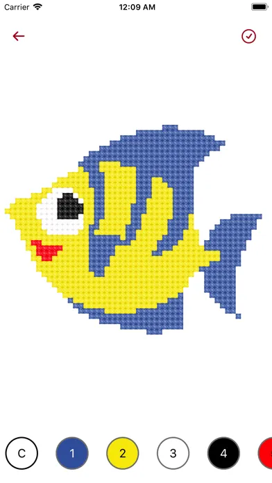 Tangkapan skrin Cross Stitch Coloring Book