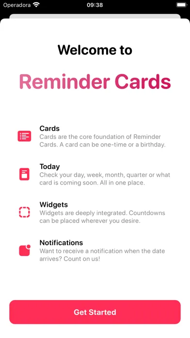 Tangkapan skrin Reminder Cards: Days/Birthdays