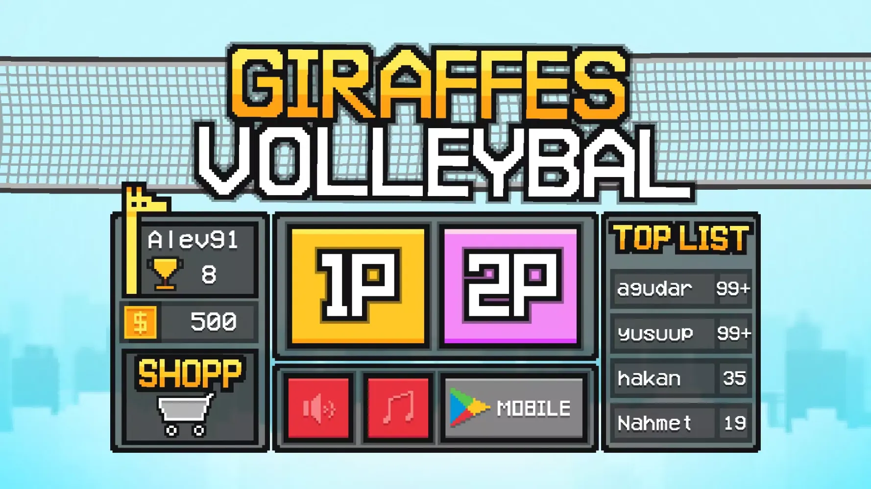 Capturas de tela do Giraffes Volleyball