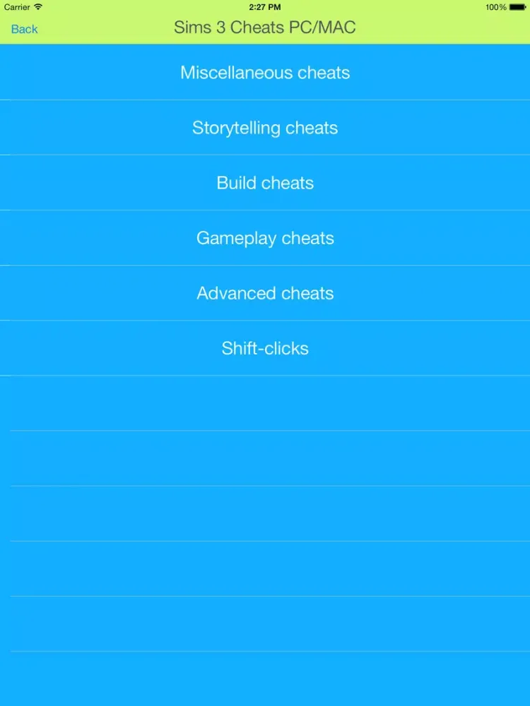 Cheats for: The Sims 3 iPad  স্ক্রিনশট