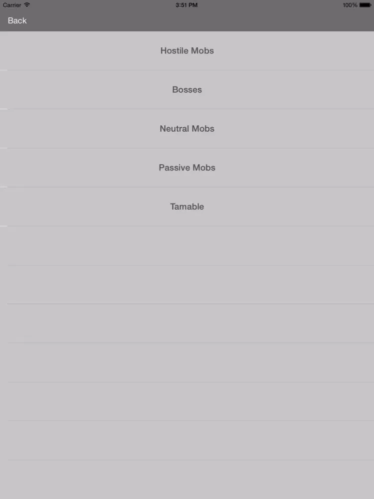 Capturas de tela do Mobs Guide For Minecraft iPad 