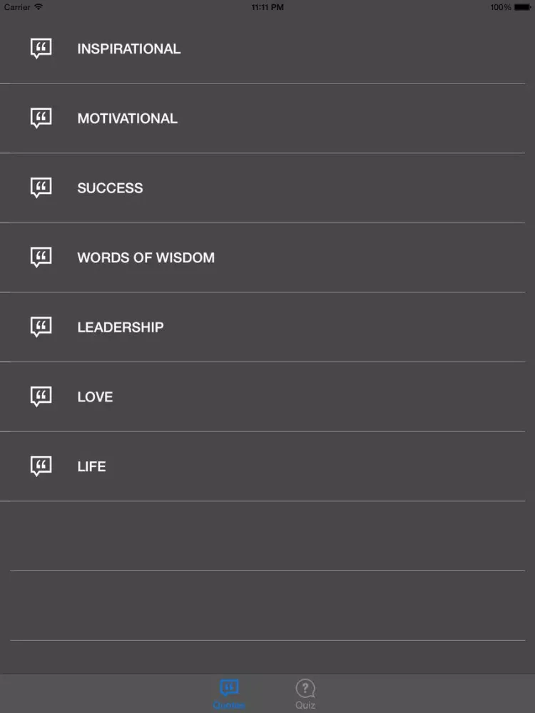 Quotes Lite iPad 应用截图