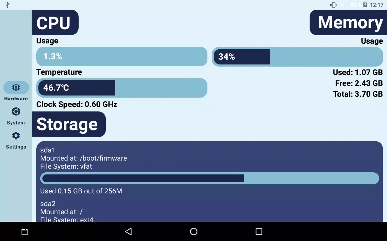 Linux Server Info Screenshots