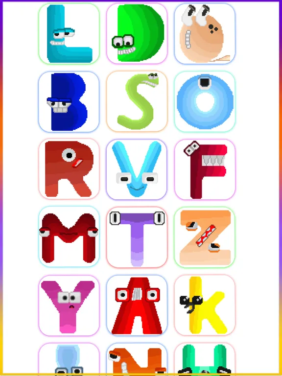 Capturas de pantalla de Alphabets Pixel Art No. Color iPad 
