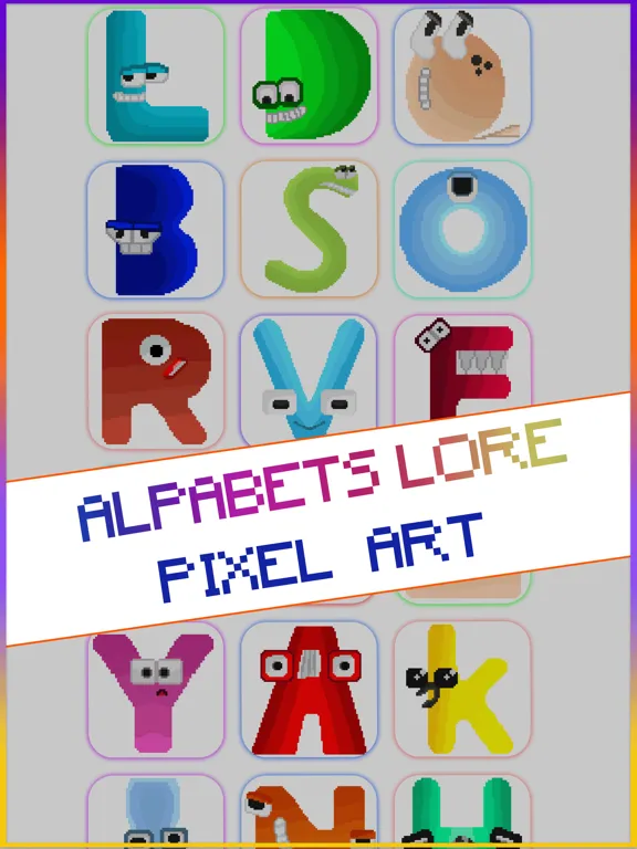 Capturas de pantalla de Alphabets Pixel Art No. Color iPad 