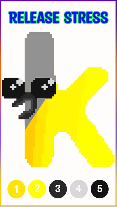 Capturas de pantalla de Alphabets Pixel Art No. Color