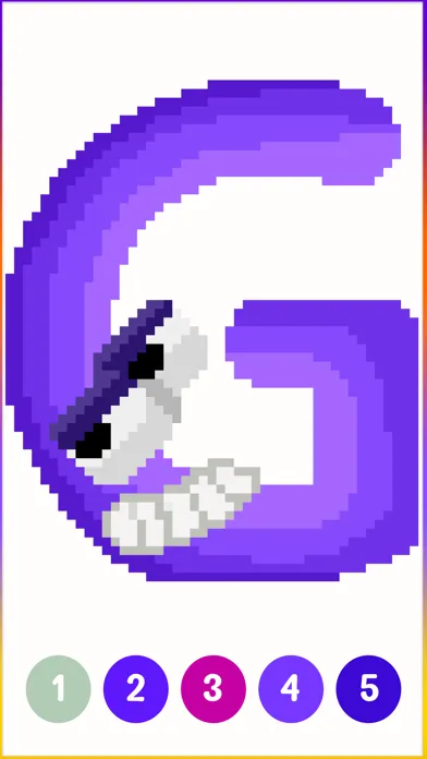 Capturas de pantalla de Alphabets Pixel Art No. Color