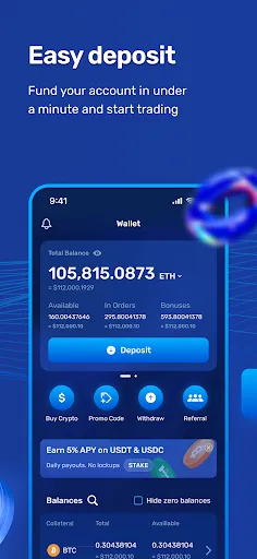 Screenshot di Margex – Up to 100x Leverage