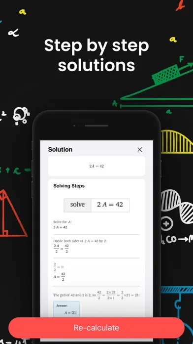 Скриншоты Photo Math Calculator