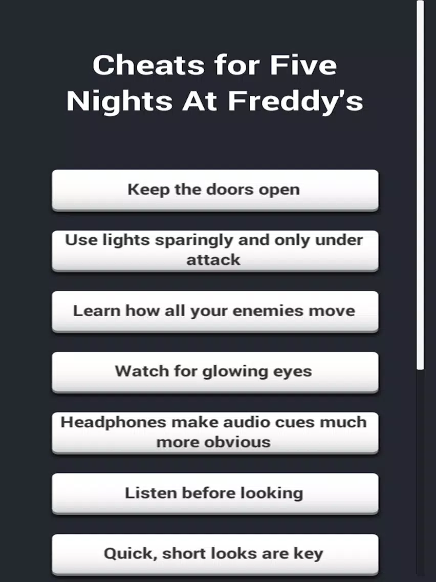Cheats for FNAF - Tips & Tricks iPad 應用截圖