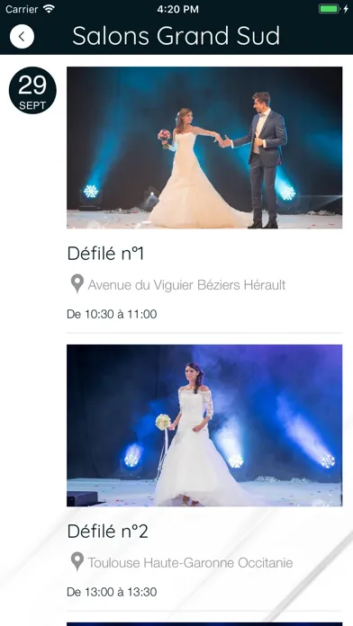 Screenshot di Salons du Mariage France