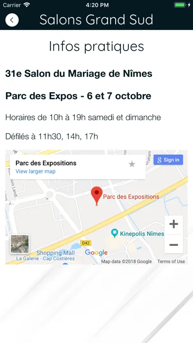 Screenshot di Salons du Mariage France