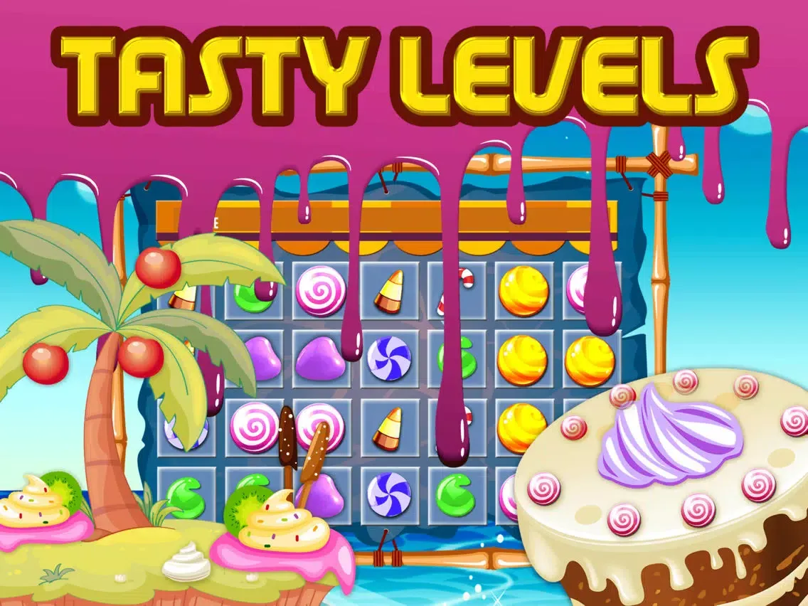 Ảnh chụp màn hình của Candy Puzzle Splash - Cool Match-3 Candies Game For Kids iPad 