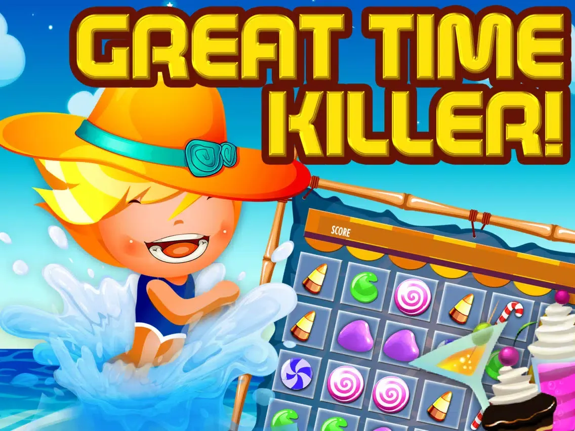 Ảnh chụp màn hình của Candy Puzzle Splash - Cool Match-3 Candies Game For Kids iPad 
