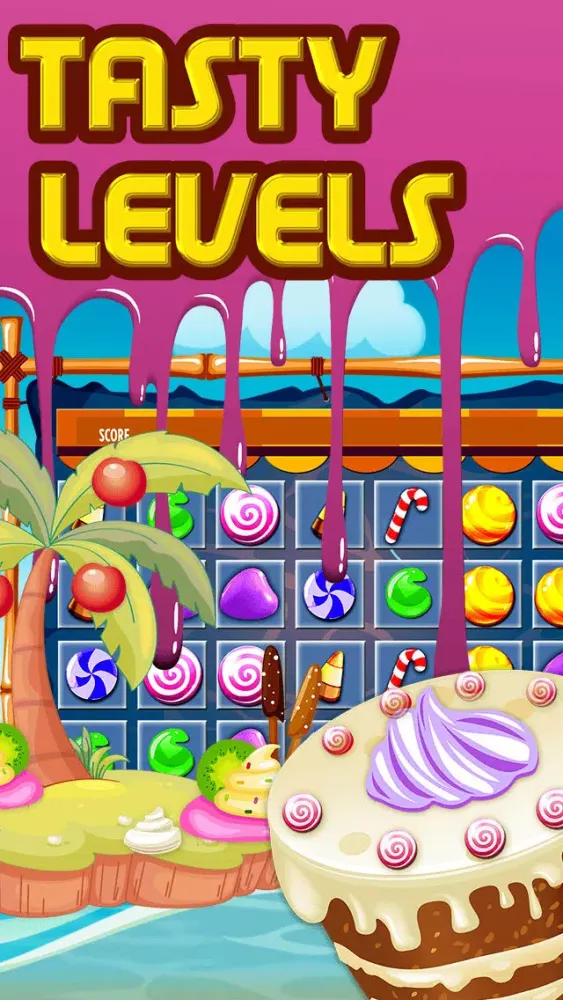 Ảnh chụp màn hình của Candy Puzzle Splash - Cool Match-3 Candies Game For Kids