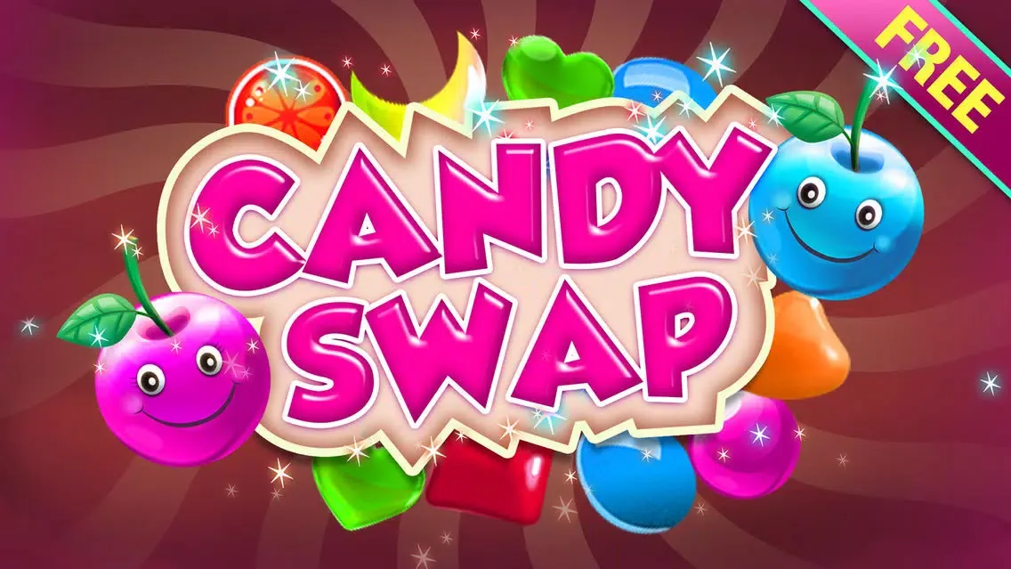 ภาพหน้าจอของ ``` A Candy Swap``` - fruit adventure mania in mystery match-3 game free
