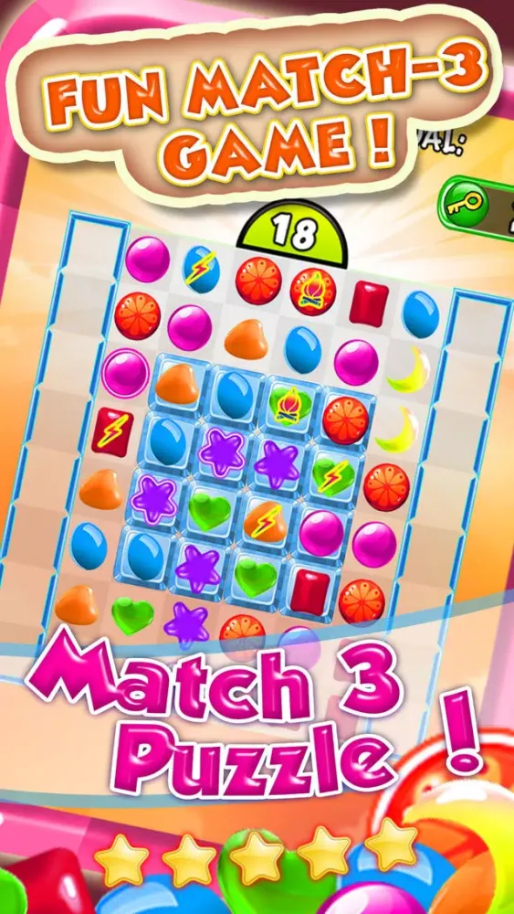 ภาพหน้าจอของ ``` A Candy Swap``` - fruit adventure mania in mystery match-3 game free