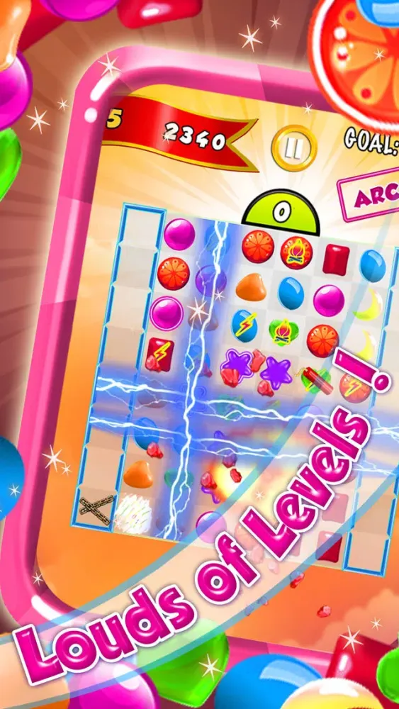 ภาพหน้าจอของ ``` A Candy Swap``` - fruit adventure mania in mystery match-3 game free
