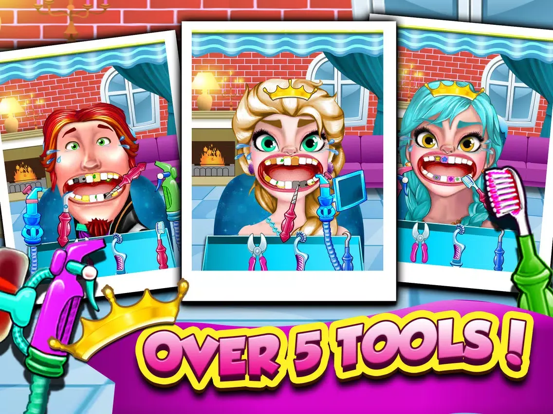 Frozen Princess Dentist Office - crazy baby doctor in little kids teeth mania iPad  Screenshots