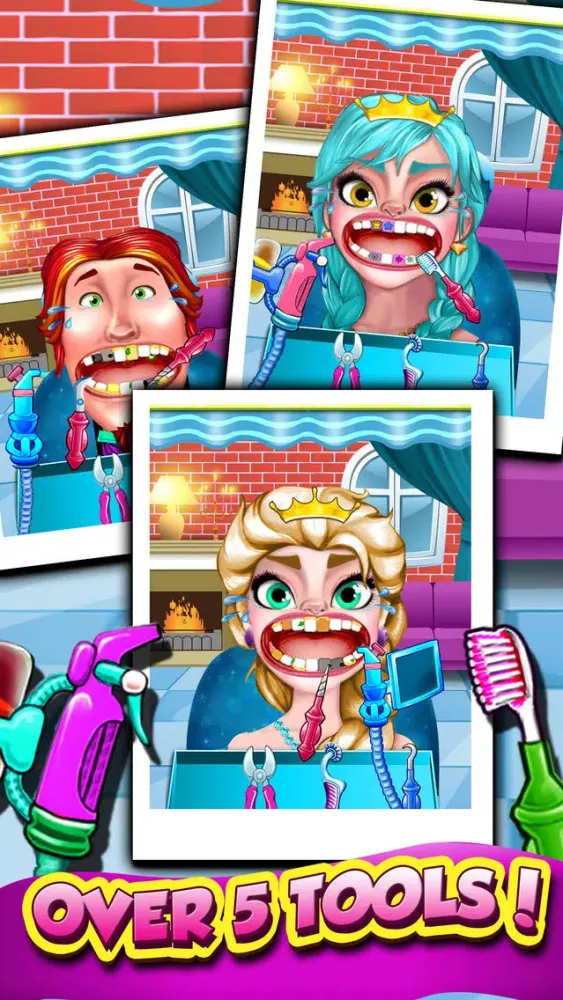 Frozen Princess Dentist Office - crazy baby doctor in little kids teeth mania Screenshots