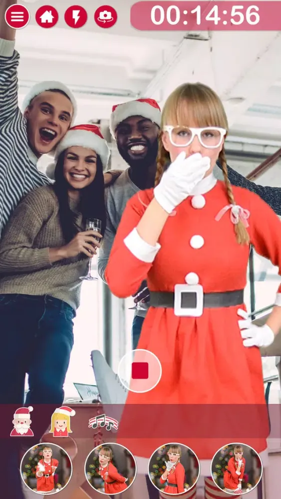 Zrzuty ekranu Your Video with Santa Claus.