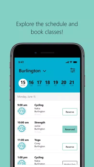 Ryde Fitness Studio New سکرین شاٹس