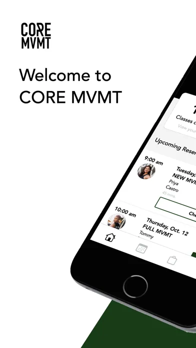 Capturas de tela do CORE MVMT New