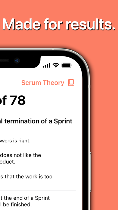 Capturas de tela do Scrum Pocket Training