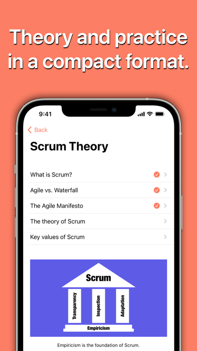 Capturas de tela do Scrum Pocket Training