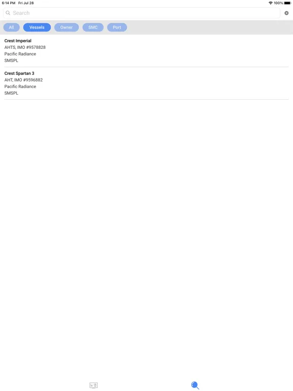 Tangkapan skrin Pacific Radiance LiveFleet iPad 