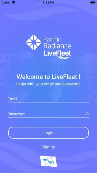 Tangkapan skrin Pacific Radiance LiveFleet