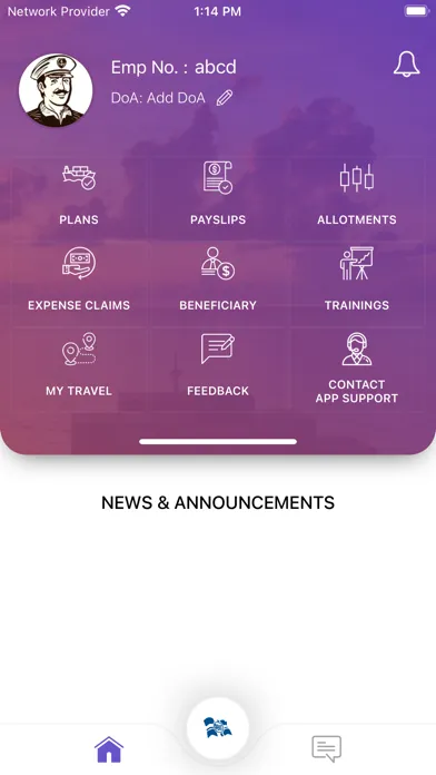 Ảnh chụp màn hình của Seafarer Portal Hellespont