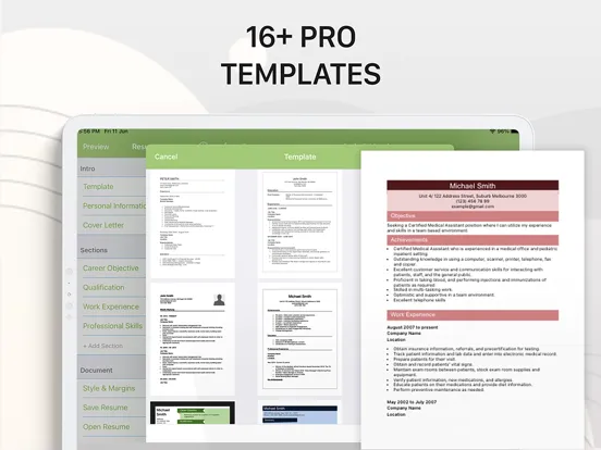 صور Resume Builder · CV Maker iPad 