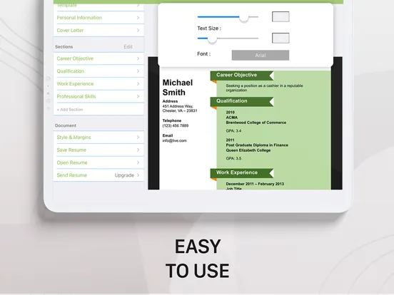 صور Resume Builder · CV Maker iPad 