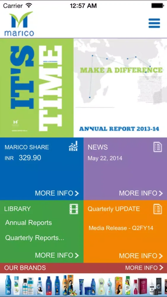 Captures d'écran de Marico Investor App