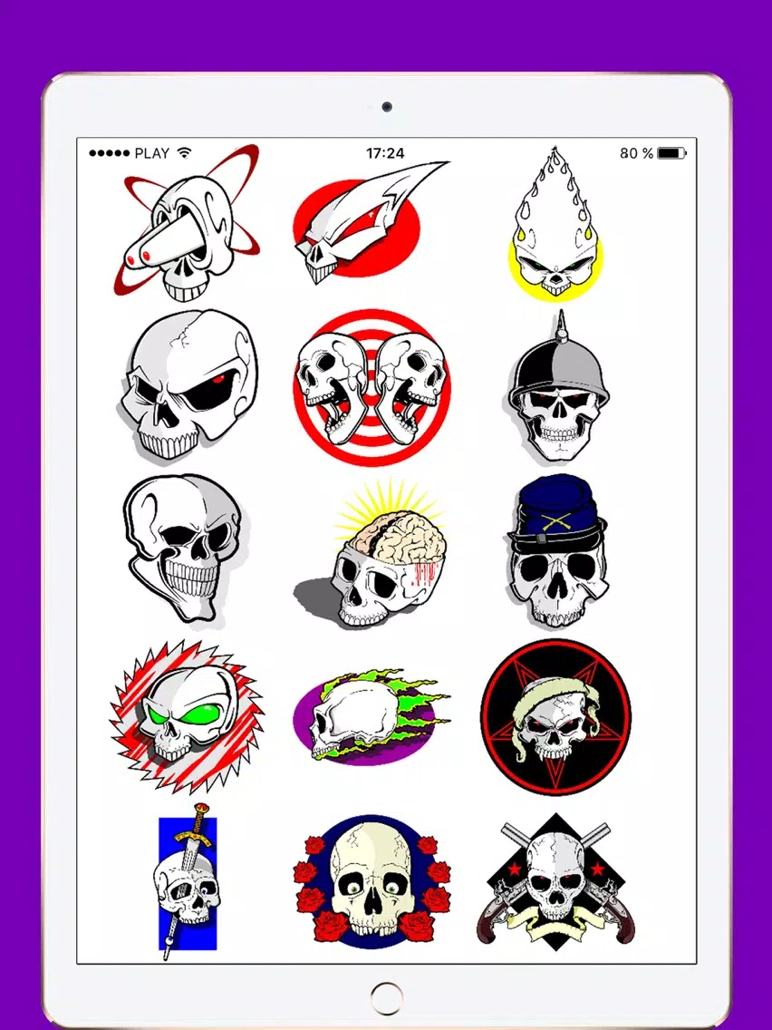 Halloween Ideas: vector skulls iPad 应用截图