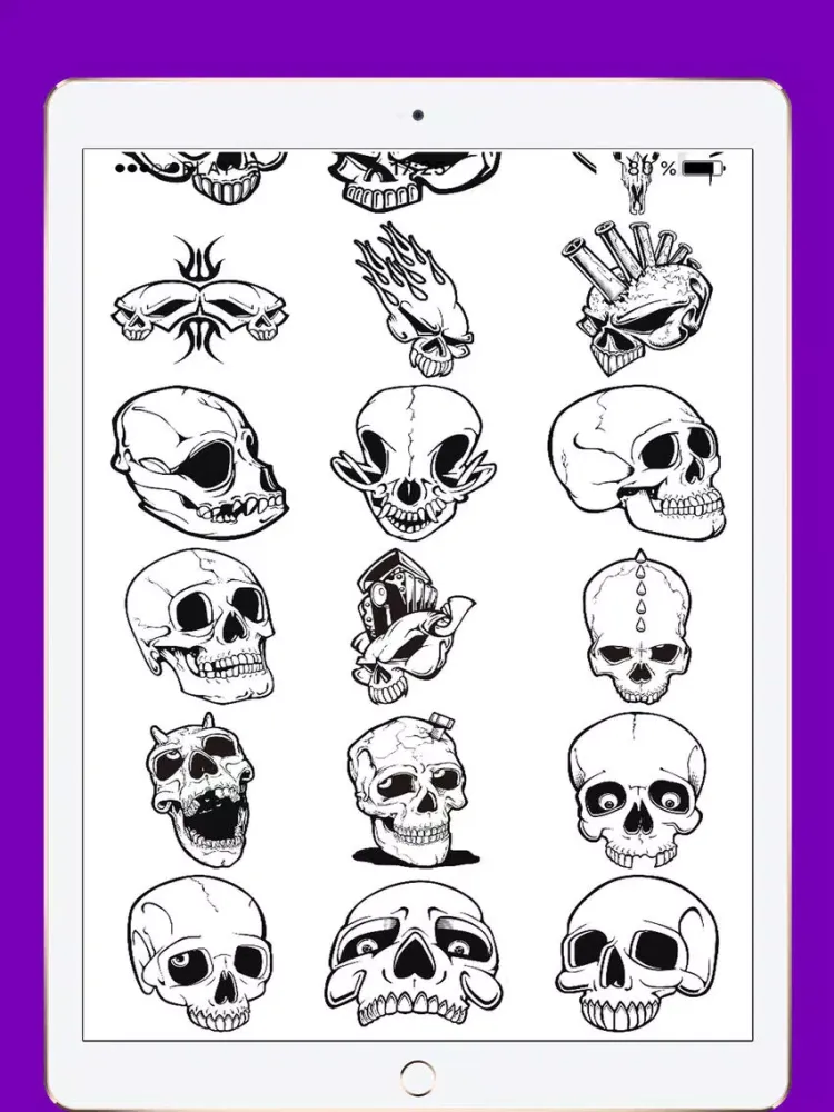 Halloween Ideas: vector skulls iPad 应用截图