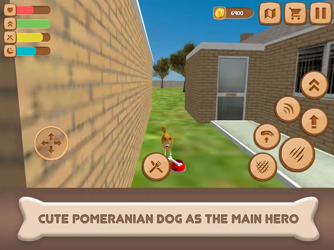 Capturas de tela do Pomeranian Dog City Wild Life iPad 