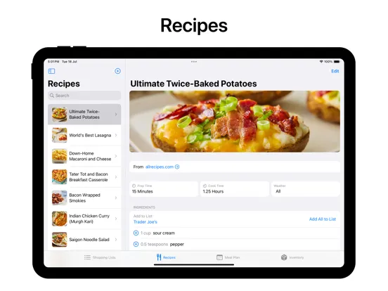 Скриншоты Peppercorn - Recipes & Lists iPad 