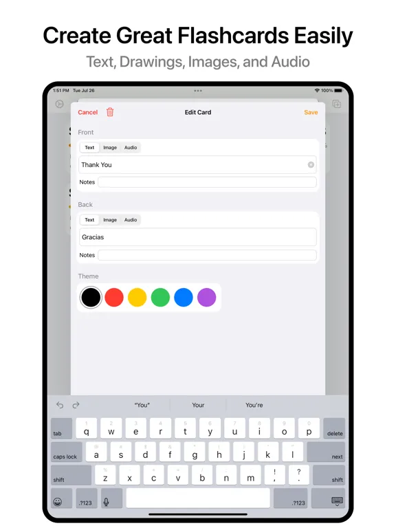 Скриншоты SparkCards iPad 