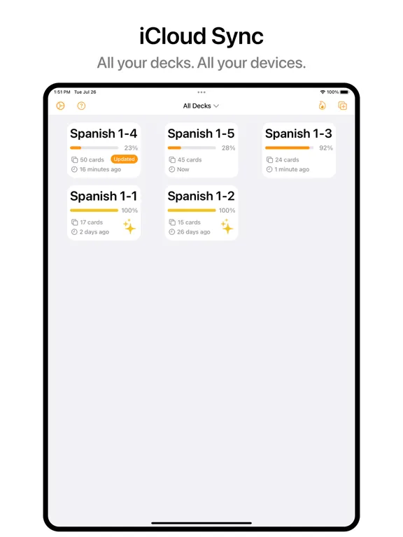 Скриншоты SparkCards iPad 
