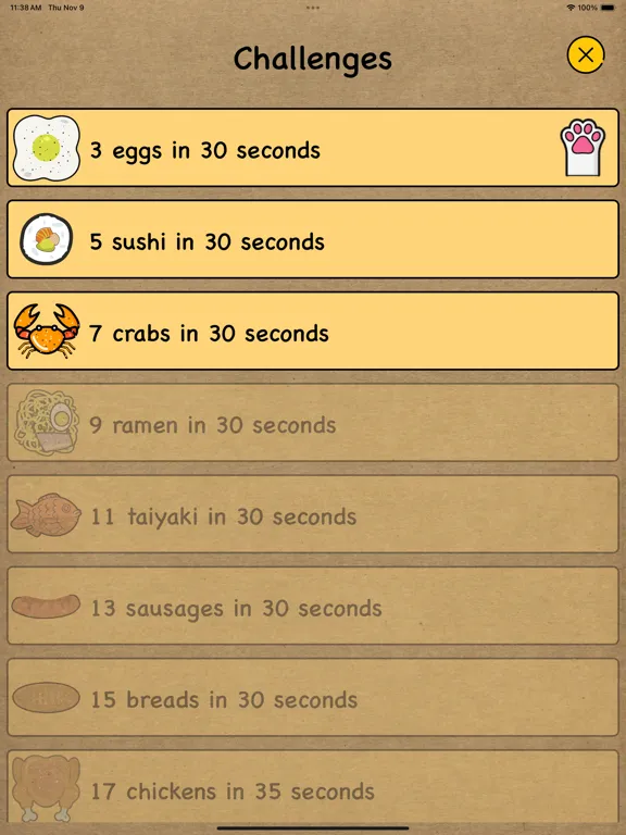 Tangkapan skrin Cat Cooking Food iPad 